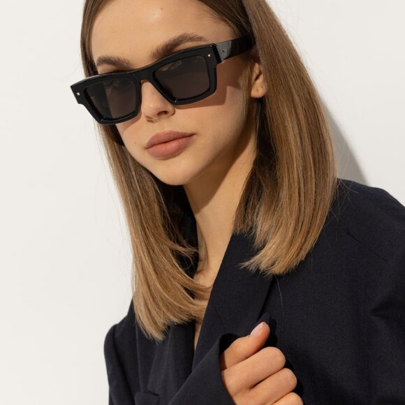 NEW XXII VLS-106A VALENTINO SUNGLASSES BLACK UNISEX EYEWEAR VALENTINO - Picture 2 of 12
